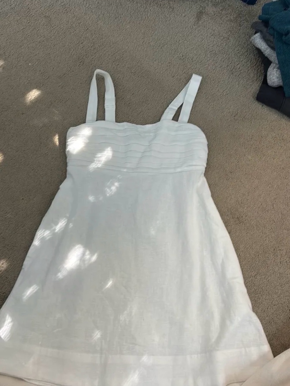Abercrombie & Fitch White Sleeveless Mini Dress